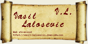 Vasil Lalošević vizit kartica